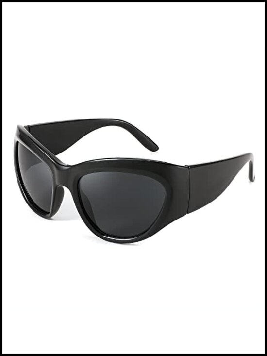 Oversized Shield Sunglasses UV400 Protection Wrap Around Futuristic main image 4